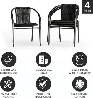 No. 6 - Flash Furniture Lila Stack Chair - 4