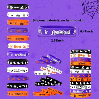 No. 5 - Halloween Slap Bracelets Rubber Wristbands Bulk - 3