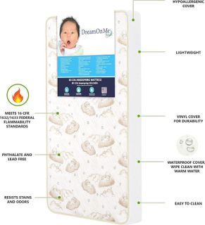 No. 9 - Dream On Me Foam 2-in-1 Breathable Twilight Spring Coil Crib and Toddler Bed Mattress - 5