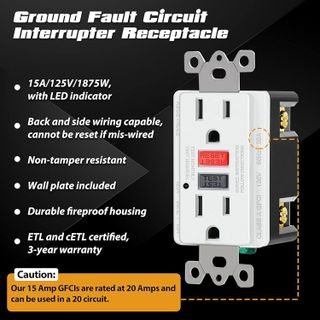 No. 6 - ELECTECK 15 Amp GFCI Outlets - 2