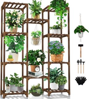 No. 6 - Plant Stand Indoor Outdoor, Uneedem Tall Shelf for Multiple Plants - 1