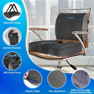 No. 8 - CloudBliss Seat Cushion and Lumbar Support Pillow - 3