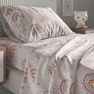 No. 6 - Kids Rainbows Twin 3 Piece Sheet Set - 2