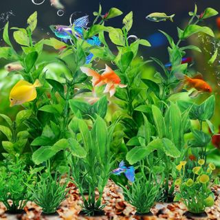 No. 1 - PietyPet Aquarium Décor Plastic Plants - 4