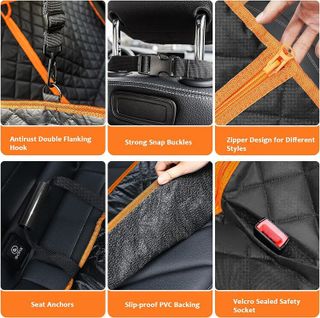 No. 6 - URPOWER 6 in 1 Dog Car Seat Cover - 5