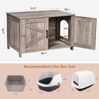 No. 7 - Homhedy Cat Litter Box Enclosure - 5