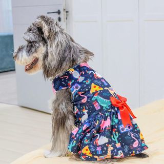 No. 4 - CuteBone Dog Dresses Velvet Holiday Small Dogs Clothes - 5
