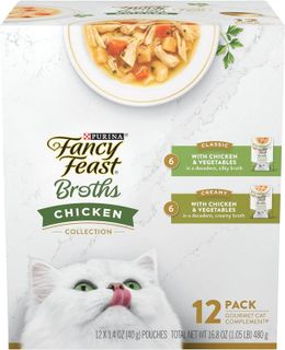 No. 8 - PURINA Fancy Feast Chicken Broth Complement Lickable Wet Cat Food Variety Pack - 1