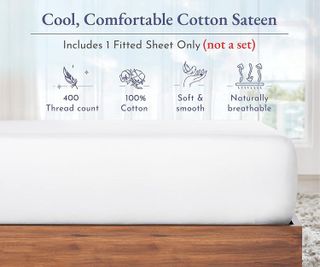 No. 6 - Luxury 100% Cotton Fitted Sheet Queen Size - 1