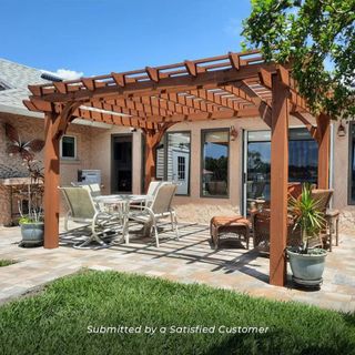 No. 7 - Backyard Discovery 14x10 ft All Cedar Wood Pergola - 5