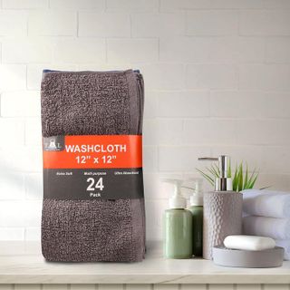 No. 2 - Towel and Linen Mart 100% Cotton - Wash Cloth Set - 4