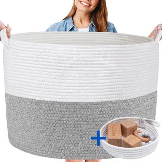 No. 10 - XXXL WASHABLE Blanket Basket + Small Basket - 1