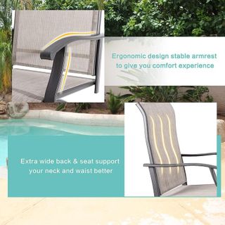 No. 6 - Vongrasig 2 Piece Patio Swivel Bar Chairs - 4