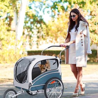 No. 4 - ANOUR 2 in 1 Pet Bicycle Trailer and Jogger Travel Carrier - 3