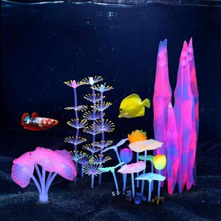 No. 7 - Lpraer 4 Pack Glow Aquarium Decorations - 2