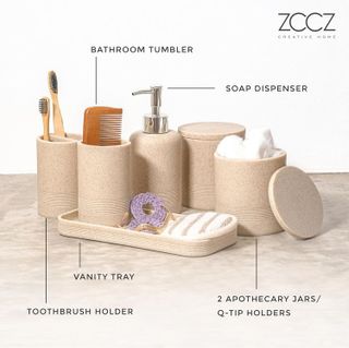 No. 5 - ZCCZ Bathroom Accessories Set 6 Pcs - 3