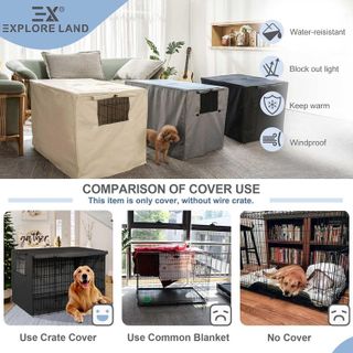 No. 7 - Explore Land Dog Crate Cover - 2