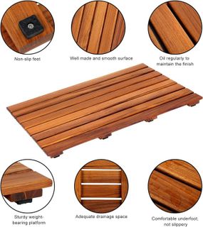 No. 6 - VaeFae Teak Shower Mat - 4