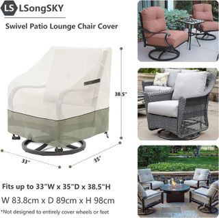 No. 5 - LSongSKY Outdoor Swivel Lounge Chair Cover - 2