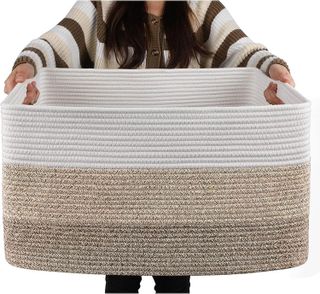 No. 5 - Large Rectangle Blanket Basket - 1