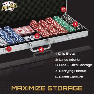 No. 5 - Fat Cat Hold'em Dealer Poker Chip Set - 5