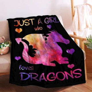 No. 9 - Dragon Gifts for Girl Women Throw Blanket - 1