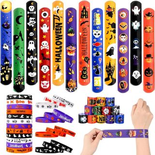 No. 5 - Halloween Slap Bracelets Rubber Wristbands Bulk - 1