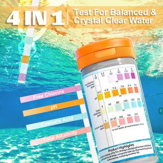 No. 5 - Dr.Tim.Wang Pool and Hot Tub Test Strips - Medical-Grade Precision 4-1 Pool Test Kit - 3