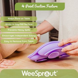 No. 1 - WeeSprout Suction Plates with Lids - 4