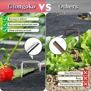 No. 10 - Gtongoko 6 Inch Galvanized Landscape Staples - 3