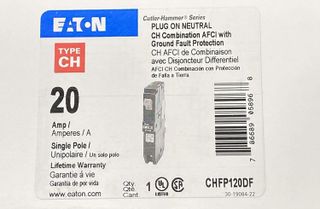 No. 2 - Eaton 20 Amps Arc Fault/Ground Fault Single Pole Circuit Breaker - 3