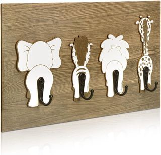 No. 3 - Safari Nursery Decor Wall Hooks - 1