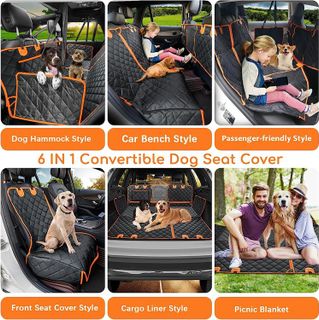 No. 6 - URPOWER 6 in 1 Dog Car Seat Cover - 2