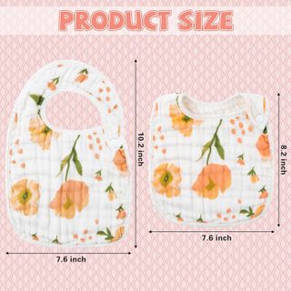 No. 3 - Zainpe 6Pcs Snap Muslin Cotton Bibs - 2