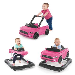 No. 6 - Bright Starts Ford Mustang 4-in-1 Pink Baby Walker - 1