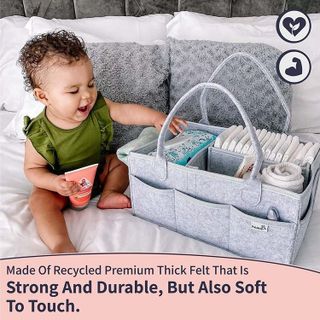 No. 2 - Putska Baby Diaper Caddy Organizer - 5