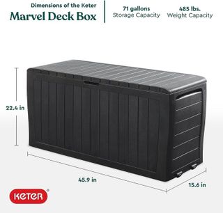 No. 7 - Keter Marvel Plus 71 Gallon Resin Outdoor Deck Box - 3