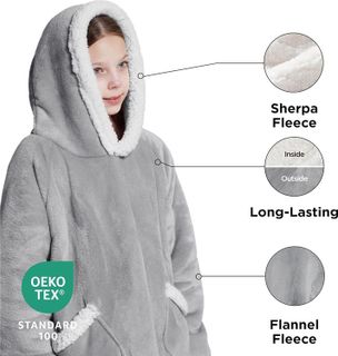 No. 6 - Bedsure Wearable Blanket Hoodie - 2