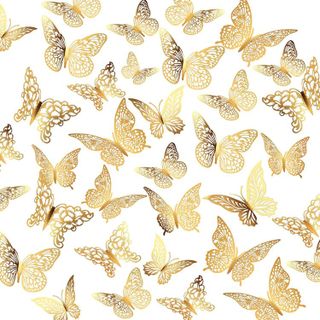 No. 8 - 3D Gold Butterfly Decorations Stickers - 1