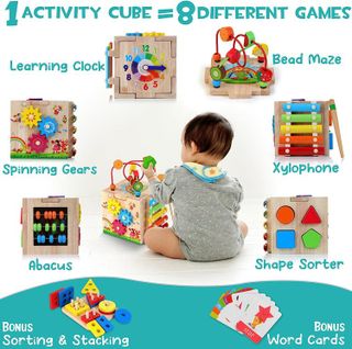 No. 6 - HELLOWOOD Wooden Activity Cube - 2