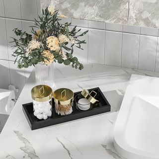 No. 4 - Bathroom Vanity Tray Bamboo - 2