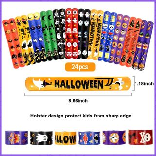 No. 5 - Halloween Slap Bracelets Rubber Wristbands Bulk - 2