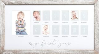 No. 5 - Pearhead My First Year Photo Moments Baby Keepsake Picture Frame - 1