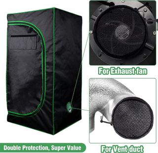 No. 8 - Biggun 2Pcs Grow Tents Vent Cover- 4" Duct Filter Vent Cover - 2