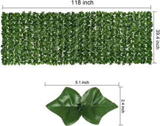 No. 1 - DearHouse Artificial Ivy Privacy Fence Wall Screen - 3