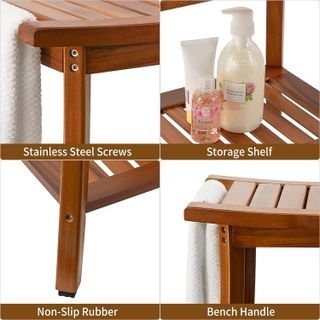 No. 6 - Teak Shower Bench - 4