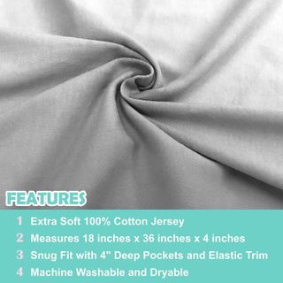 No. 6 - American Baby Company 100% Natural Cotton Jersey Knit Cradle Sheet - 3