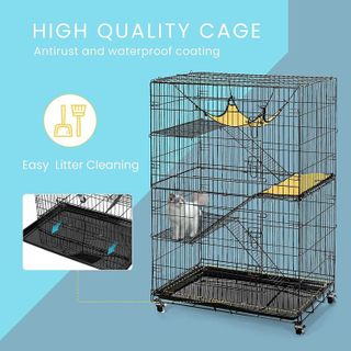 No. 5 - VIVOHOME Foldable Cat Cage - 5