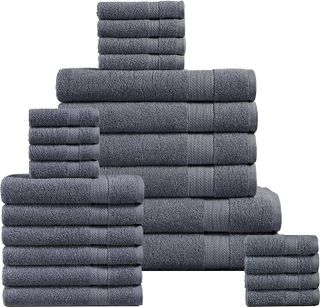 No. 10 - LANE LINEN 24 Pc Towels for Bathroom - 1