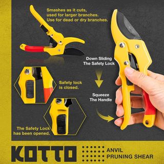 No. 7 - KOTTO Professional Bypass Pruning Shears - 4